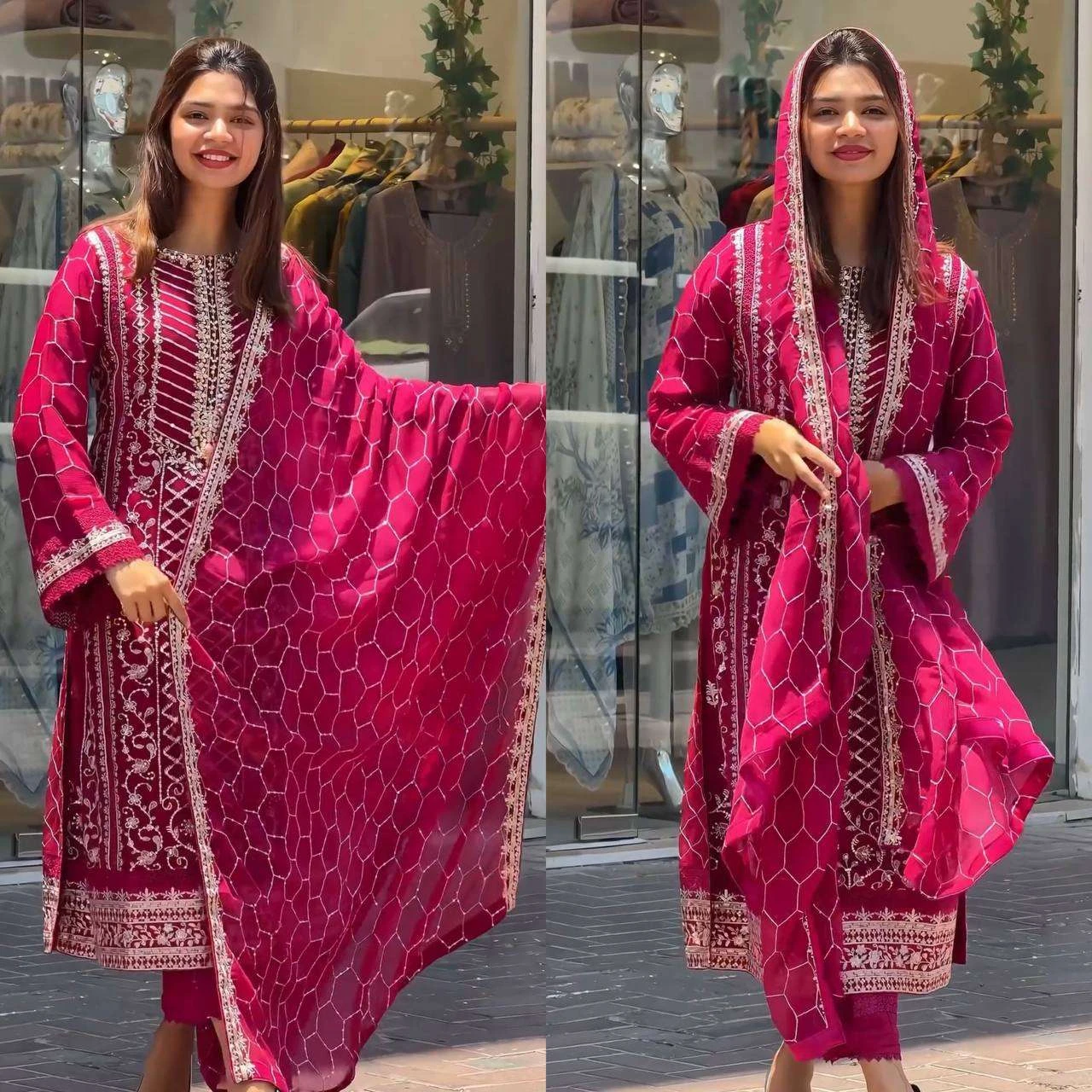 Vardan Ethnic Md 3007 Heavy Chinna Wholesale Designer Pakistani Salwar Suit — Wholesale Salwar Suits, MPA wholesale from Surat — Photo 4
